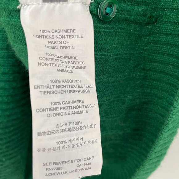 J.Crew 100% Cashmere Cable-knit Sweater - Green, Size S - Picture 3 of 3
